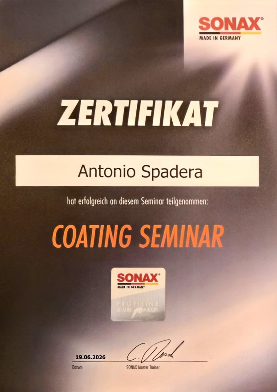 Zertifikat: Sonax Ceramic Coating